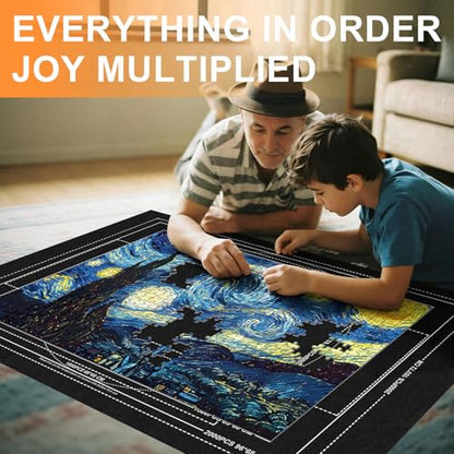 Jigsaw Puzzle Mat Roll Up Storage Puzzles Saver for 2000pcs Organizer