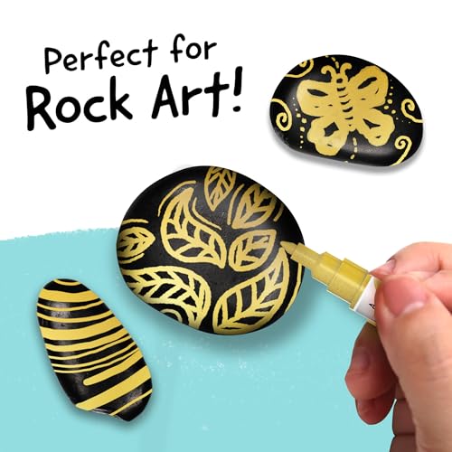 4 Dual Tip Gold Acrylic Paint Pen Metallic