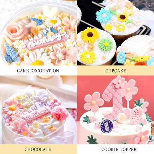 3Pcs Flower Fondant Cake Mold Daisy
