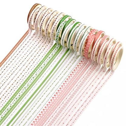 30 Rolls Pastel Floral Washi Tape Set (30 Count)