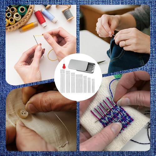 40 PCS Big Eye Steel Sewing Needles Kit