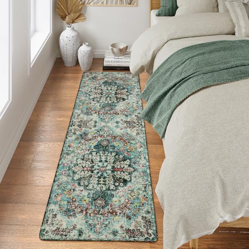 Reine Bohemian Floral 2x6 Washable Hallway Runner Rug