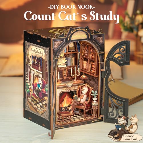 Book Nook Kit Count Cat's Study