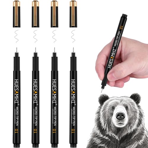 01 micro fineliner pens (4 Count)