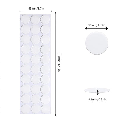 Adhesive Stick dots Two-Sided Sided Mounting Putty Stick Tack for Wall Hanging Crafts Balloons Festival Party Decorations,Clean Removable(1.8"*1.8"-300)