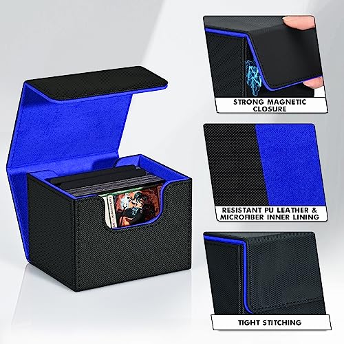 MTG Deck Box Holds 120+ Single Sleeved Cards Commander Deck Box