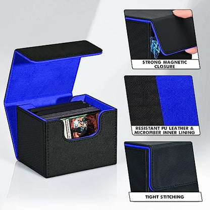 MTG Deck Box Holds 120+ Single Sleeved Cards Commander Deck Box