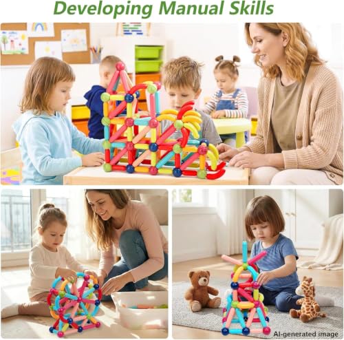 Magnetic Building Blocks for Toddlers (42 Count)