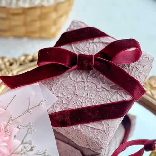 Vintage Burgundy Velvet Ribbon
