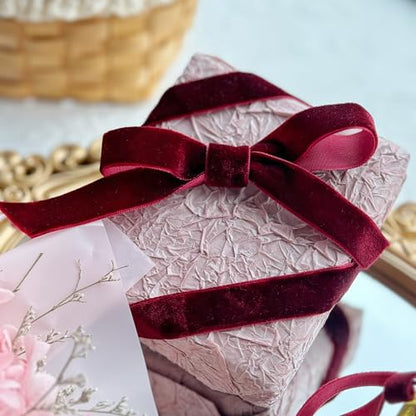 Vintage Burgundy Velvet Ribbon