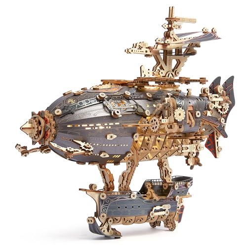 LED 3D Wood Puzzle Fantasy Airship Model (648 Count)