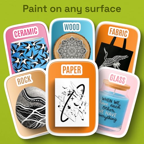 6 Black & White Acrylic Paint Pens (6 Count)