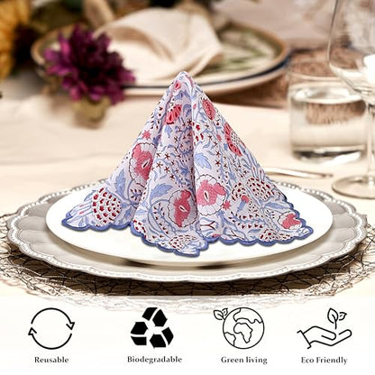 Hand Block Print Cloth Napkins (4.2329 Ounce)