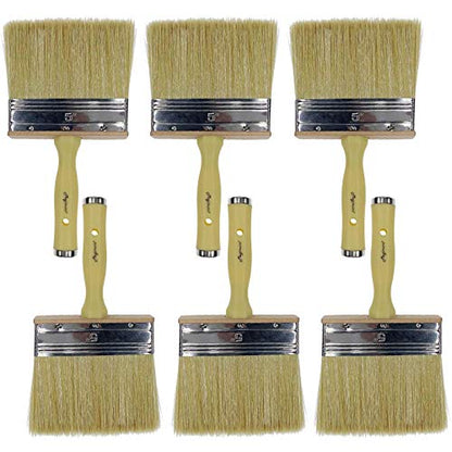 Stain Wood Fence Masonry Wall Limewash Paint Brush Bulk Pack of 6