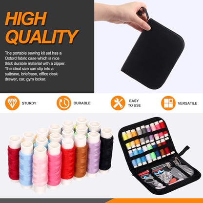 86Pcs Sewing Kit With Portable Bag (86 Count)