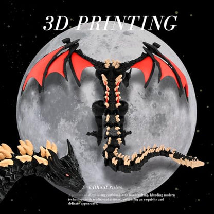 3D Flying Flexible Printed Dragon with Wings