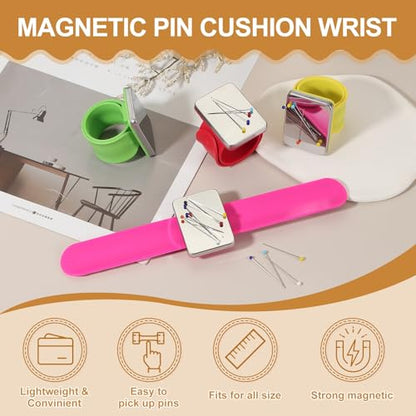 Magnetic Wrist Pin Cushions for Sewing