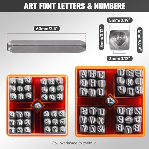 37 Pcs Number and Letter Stamp Set