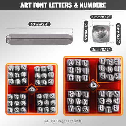 37 Pcs Number and Letter Stamp Set