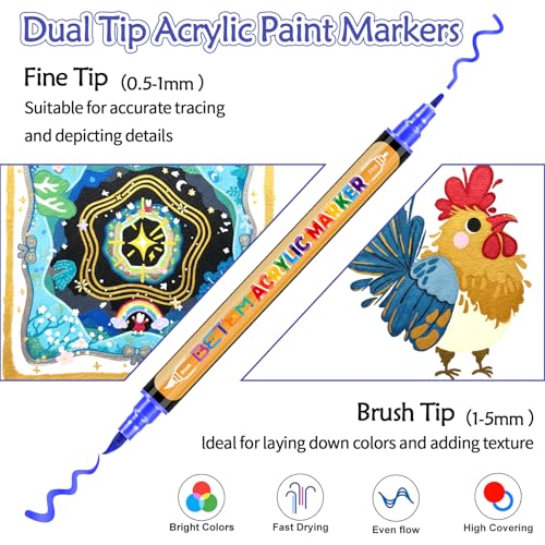 30 Metallic Paint Markers for Glass (30 Count)