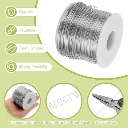 20 Gauge Anodized Aluminum Craft Wire Bendable Bonsai Training Wire 771 Feet 0.8mm for Sculpting Crafts Wreath Floral Beading Jewelry Making