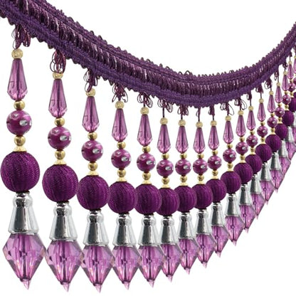 3yards Beading Fringe Trimming Long Beads Tassel Curtain Trim Ribbon Trim for Cover Edge Decorative