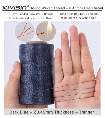 Thin Round Waxed Thread 0.45mm