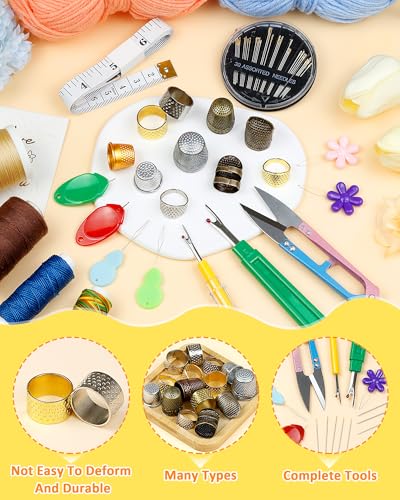 Sewing Thimble Kit for Hand Sewing (10 Count)