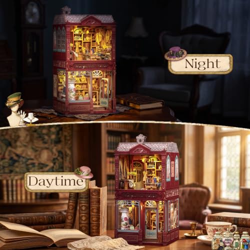 Book Nook Kit 3D Wooden Puzzle DIY Miniature House for Adults