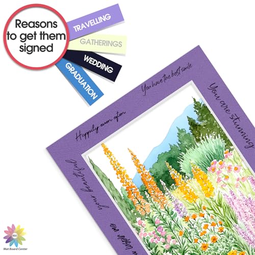 Mat Board Center 25 Pack 5x7 Picture Mat for 4x6 Photo Mixed Color