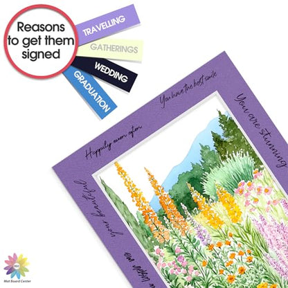 Mat Board Center 25 Pack 5x7 Picture Mat for 4x6 Photo Mixed Color