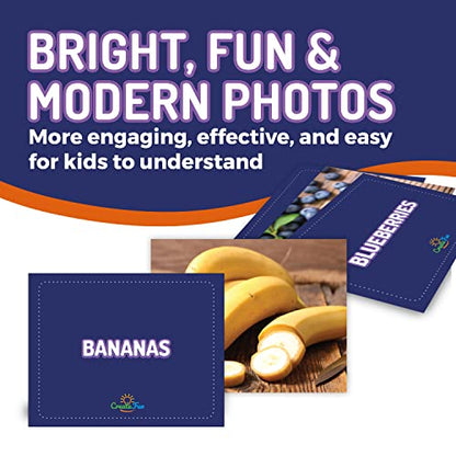 50 Food Double Sided Educational Learning Picture Flash Cards
