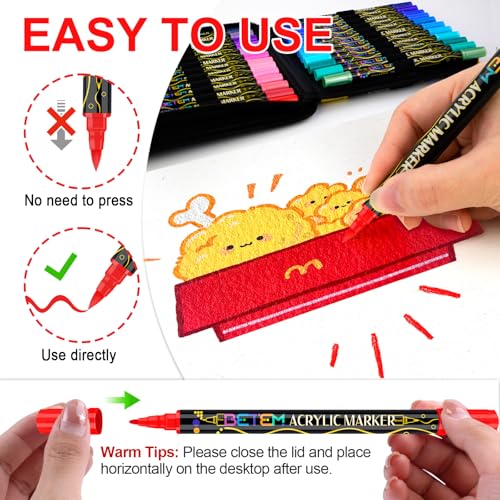 48 Colors Paint Markers for Glass (48 Count)