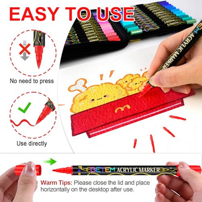 48 Colors Paint Markers for Glass (48 Count)