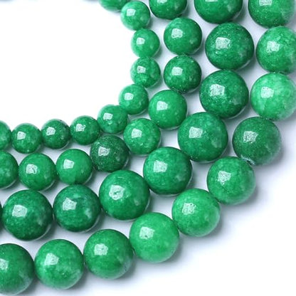 10MM Blackish Green Cloudy Chalcedony Stone Beads Round Loose Beads for Jewelry Making Bracelet Necklace 72pcs 2 Strands 32"