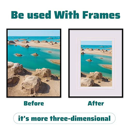 10 Pack Acid Free White Picture Frame Mats