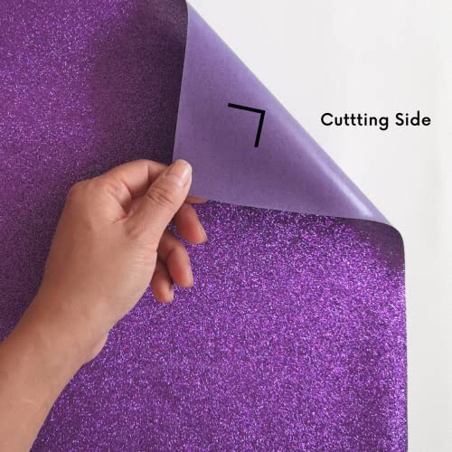 Purple Glitter HTV Heat Transfer Vinyl Bundle 8 sheets (8 Count)