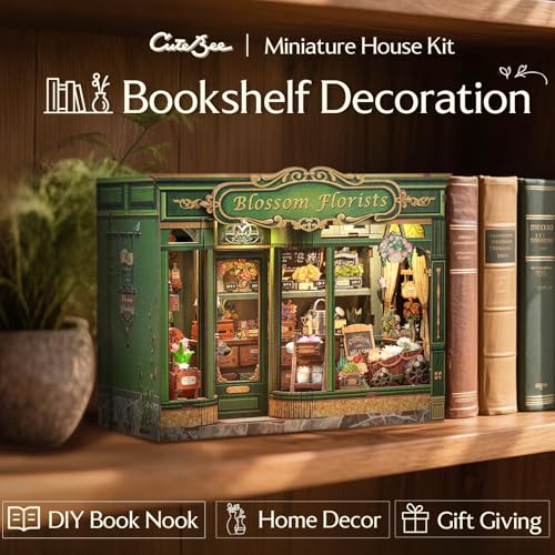 Book Nook Kit DIY Miniature Flower House Dollhouse for Adults