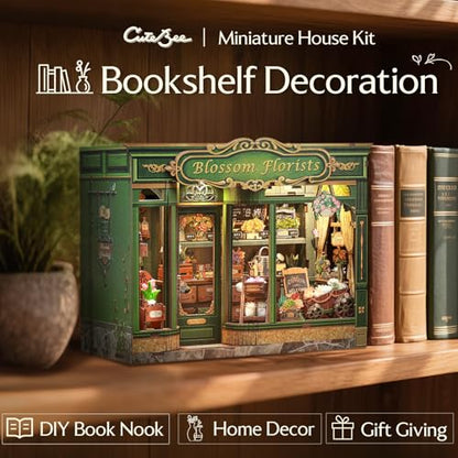 Book Nook Kit DIY Miniature Flower House Dollhouse for Adults