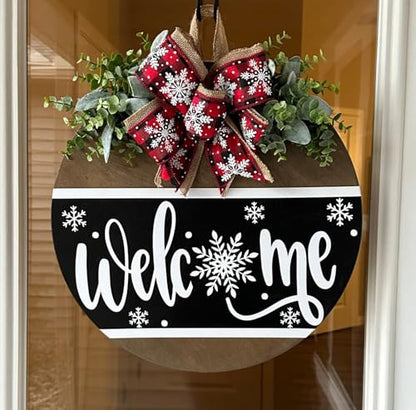 Christmas Stencils for Crafts Reusable Merry Christmas Stencil Xmas Holiday Stencils for Painting on Wood Doormats Fabrics (8 Count)