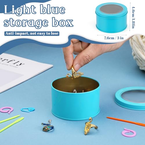 34 Pcs Crochet Ring Adjustable Knitting Thimble Accessories