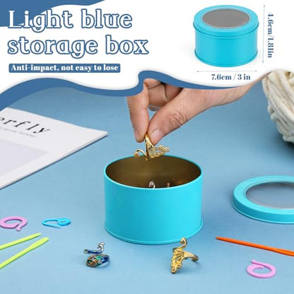 34 Pcs Crochet Ring Adjustable Knitting Thimble Accessories