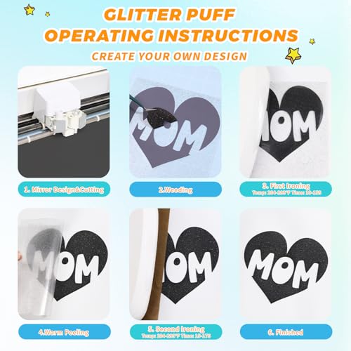 Glitter Puff Heat Transfer Vinyl