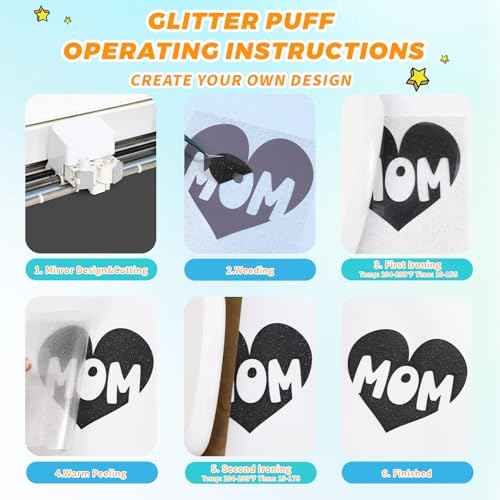 Glitter Puff Heat Transfer Vinyl