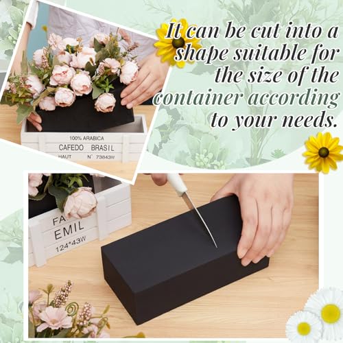 8 Pcs Reusable Floral Foam Blocks Water Weather Resistant Dry Floral Foam for Artificial Flower Arrangements Outdoor Flower Boxes Hanging Planters Wedding Home Decor