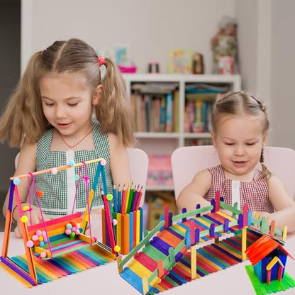 1000PCS Colored Craft Sticks (1000 Count)