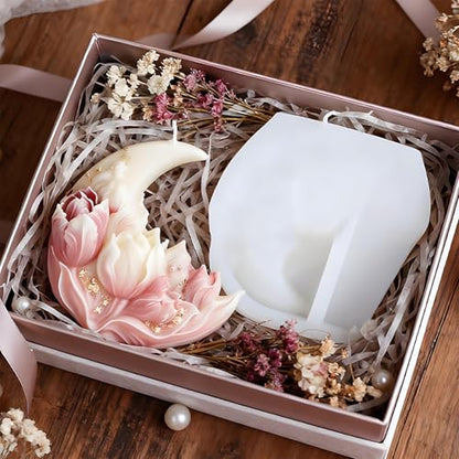 Moon Flower Candle Soap Mold
