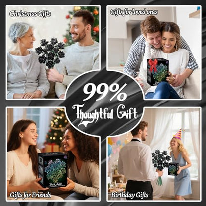 Black Roses Flower Building Set