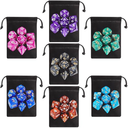 7 Sets Polyhedral Dice (49 Count)
