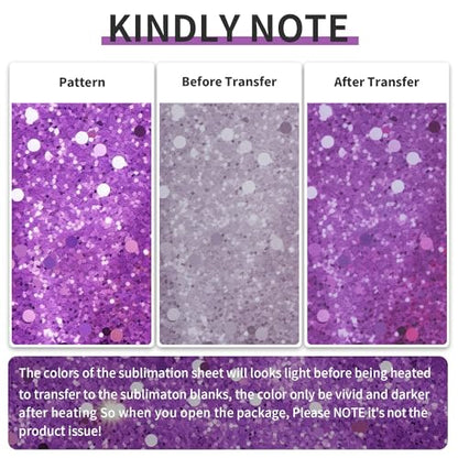 Sublimation Transfer Sheets for Tumblers Blanks Tshirts (8 count)